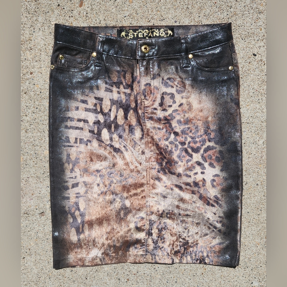 Stefano Small Animal Print‎ Wet Look Trendy Coquette Girl